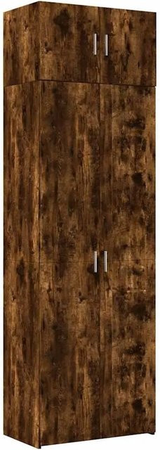 vidaXL Hochschrank Räuchereiche in Braun mit Schranktüren und Regalböden, B/T/H: 70 x 42,5 x 225 cm - Bild 1