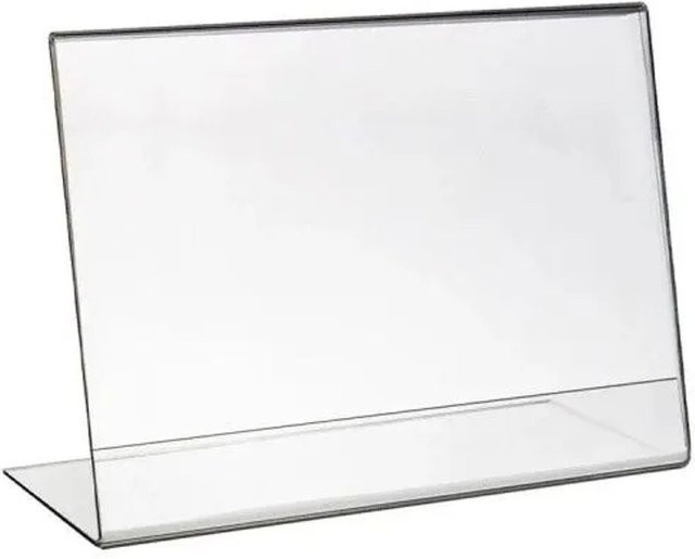 HMF 46931 Acryl Tischaufsteller Schräg DIN A6 Querformat, transparent, B/H: 15,0 x 11,0 cm - Bild 1