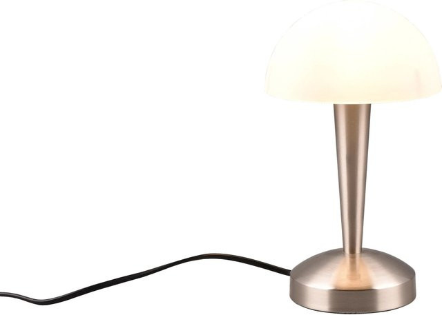 Reality Tischleuchte Canaria in Nickel matt mit Glas und Touch-Funktion, dimmbar - Bild 1