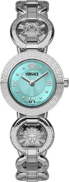 Versace Damenuhr Greca Jewel, Quarz, Edelstahl, 28 mm, Silber, Kristall - Bild 1