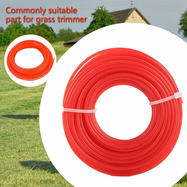 Runde Trimmerschnur von Fishine für Rasenmäher und Grastrimmer, Farbe Rot, Durchmesser: 2,4 mm, Länge: 15 m - Bild 1