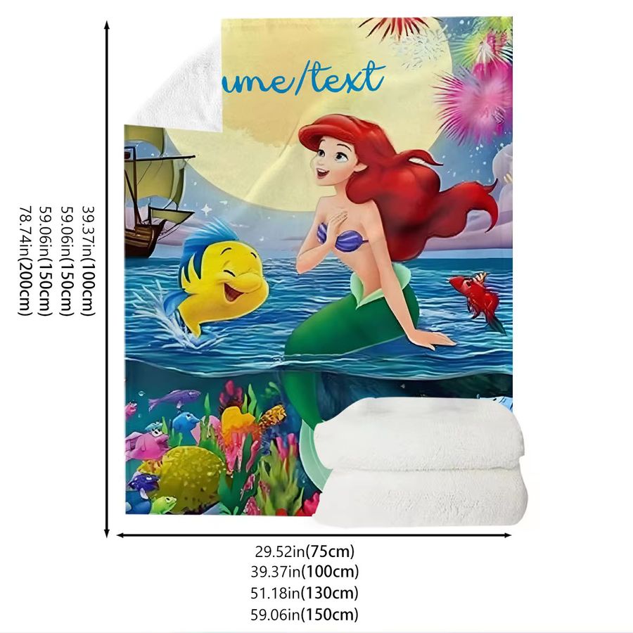 Personalisierte Decke mit Meerjungfrau-Motiv in Multicolor von ZIZ - Bild 2