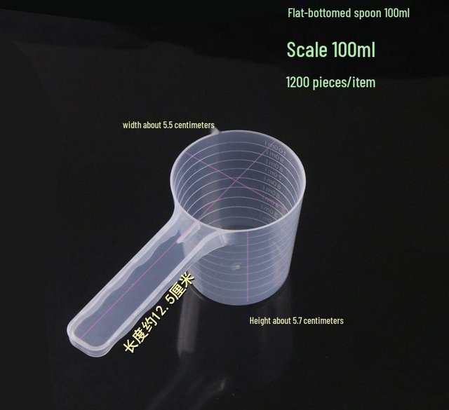 Value Vault Messlöffel aus Kunststoff mit Skala, 100 ml, grau und transparent - Bild 1