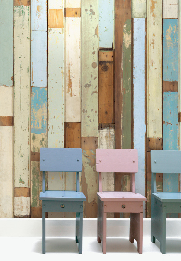 NLXL Tapete Scrapwood 03 PHE-03 Design in Blau und Multicolour aus Vlies - Bild 1