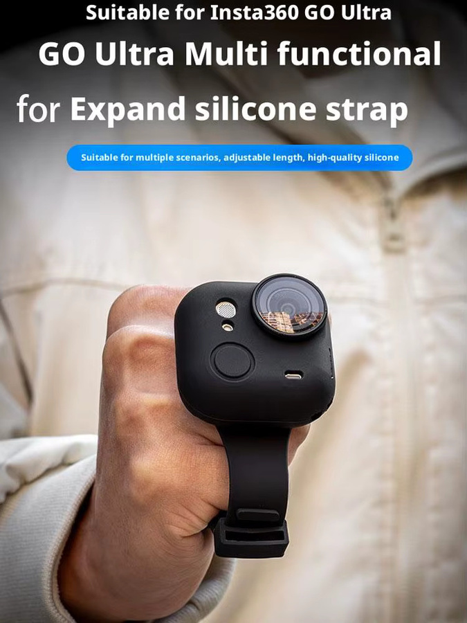 Insta360 GO Ultra Silikon-Schutzhülle mit verstellbarem Armband in Grün - Bild 6
