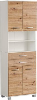 Schildmeyer Hochschrank Palermo in Mattweiß, B/T/H: 59,8 x 32,6 x 180,9 cm - Bild 1