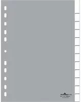 Durable PP-Register A4 mit 12 Wechseltaben, Kalender und Zahlen Jan.-Dez./1-12, grau und transparent - Bild 1