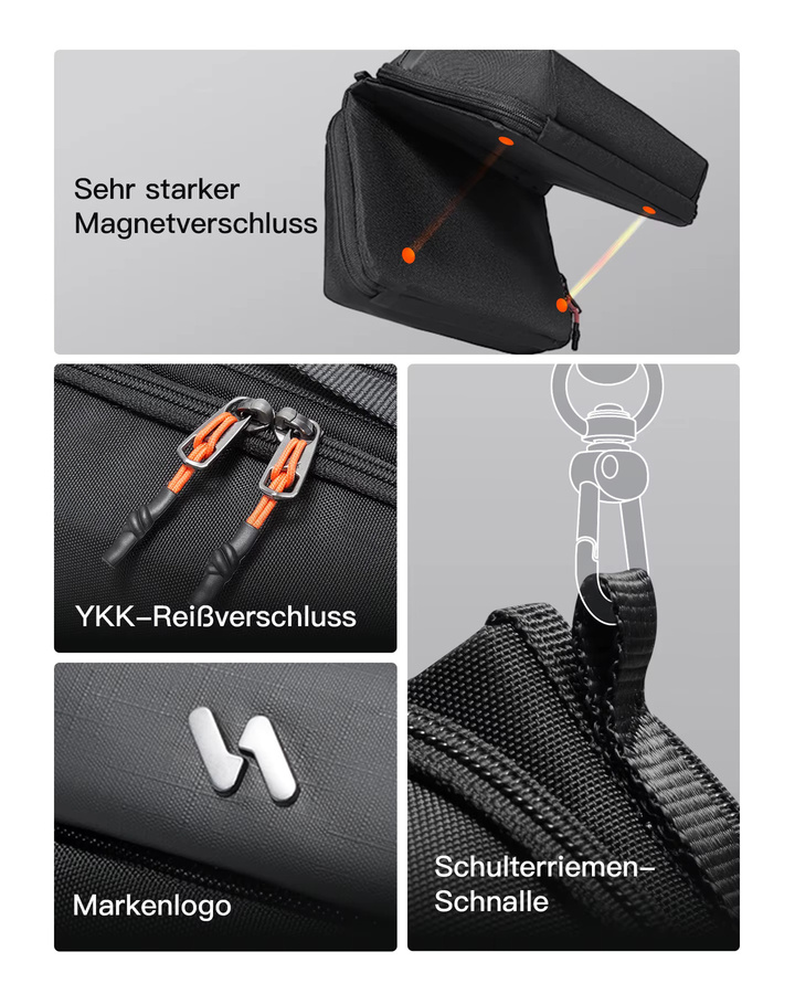 Inateck Multifunktionaler Elektronik Organizer Kabeltasche ABM34, Spritzwassergeschützt, Schwarz - Bild 5