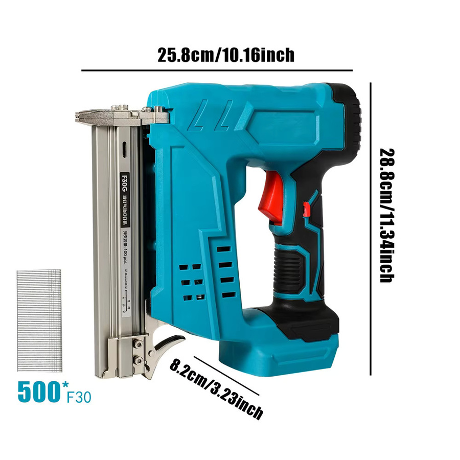 Akku-Nagelpistole für Makita 18V mit Brad Nailer für Holzbearbeitung in Blau - Bild 6