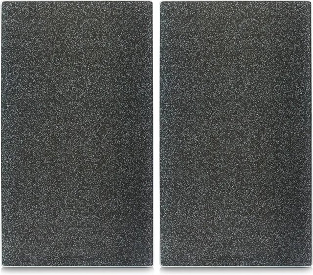 Zeller Herdabdeck- und Schneideplatten-Set in Granit-Optik, 2-teilig, Anthrazit - Bild 1