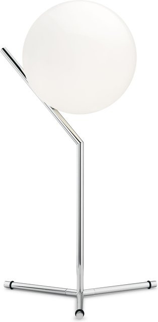 Flos IC T1 High Stehleuchte in Silber aus verchromtem Stahl mit Opalglas und dimmbarer Sphäre - Bild 1