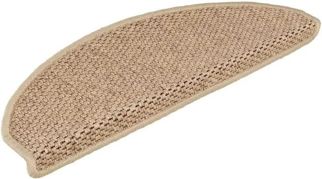 30er Set vidaXL Selbstklebende Stufenmatten in Sisal-Optik, Sand, B/T/H: 65 x 21 x 4 cm - Bild 1