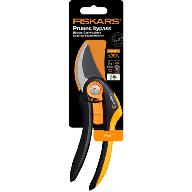 Fiskars Plus SmartFit P541 Bypass-Gartenschere in Schwarz-Orange mit FiberComp- und Stahlkomponenten - Bild 5