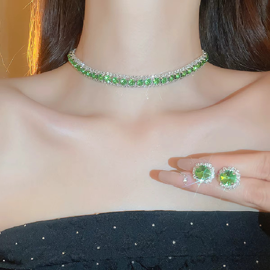 FYUAN Schmuck-Set, Kristall, Silber, Damen - Bild 2