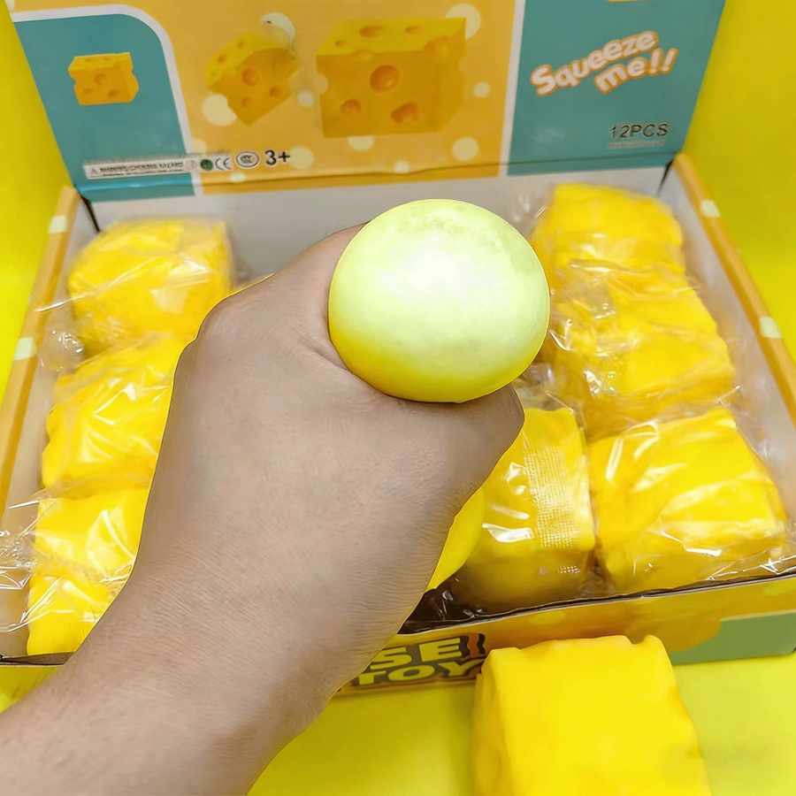 7E Käse-Quetschspielzeug, Fidget-Stressabbau-Squishy-Ball, langsam zurückfedernd - Bild 2