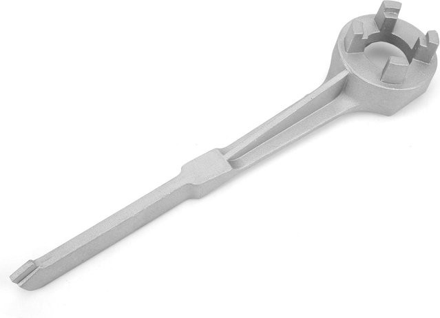 KaiSai Ölfass Spundschlüssel aus Aluminium in Weiß zum Öffnen von Standardverschlüssen für 10, 15, 20, 30 und 55 Gallonen - Bild 1