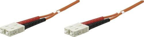 Intellinet 470032 Glasfaser LWL Anschlusskabel Orange, 5,00 m, 1x SC-Stecker auf 1x SC-Stecker, 50/125 µ Multimode OM2 - Bild 1