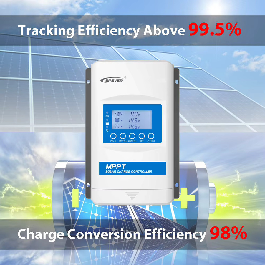 Epever Xtra MPPT Solar Laderegler für 12/24/36/48V Lithium Batterien, max. 150V PV, Farbe: Weiß - Bild 5