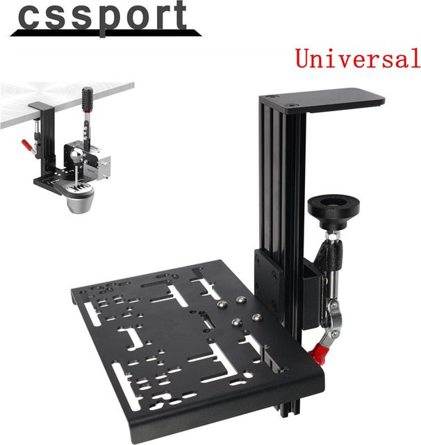 Universal Schreibtisch Halterung für Simulation Racing Shifter mit Clamp-Montage in Schwarz, kompatibel mit Logitech G Driving Force und Thrustmaster TSS & TH8A - Bild 1