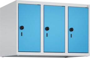C+P Aufsatzschrank 7035 mit 3 Abteilen und Sicherheits-Drehriegel, Farbe Lichtblau, B/T/H: 50 x 75 x 50 cm - Bild 1