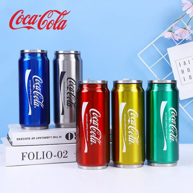 Coca Cola Isolierbecher aus doppelwandigem 304 Edelstahl in Silber - Bild 1