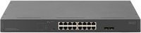 Digitus DN-95347-2 19 Zoll Gigabit Netzwerk-Switch mit 16 Ports und PoE-Funktion in Schwarz - Bild 1