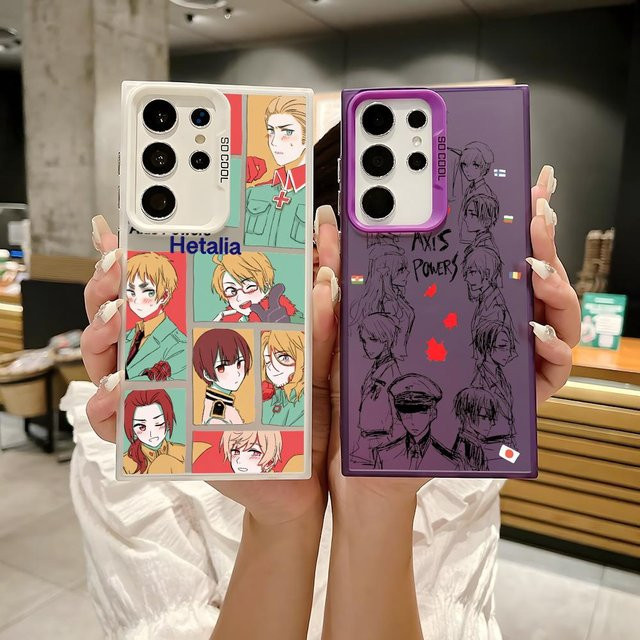 H-Hetalia Axis P-Powers Silikon Handyhülle für Samsung Galaxy S25 Edge S24 S23 S22 S21 S20 Ultra in Silber - Bild 1