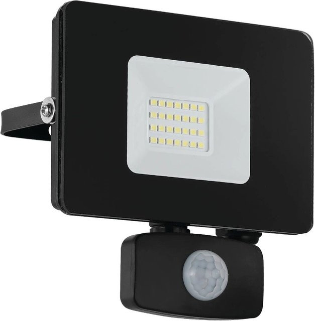 Eglo LED-Außenstrahler Faedo 3 Wandleuchte Schwarz mit Bewegungsmelder und Dämmerungssensor IP65 aus Aluminiumguss - Bild 1