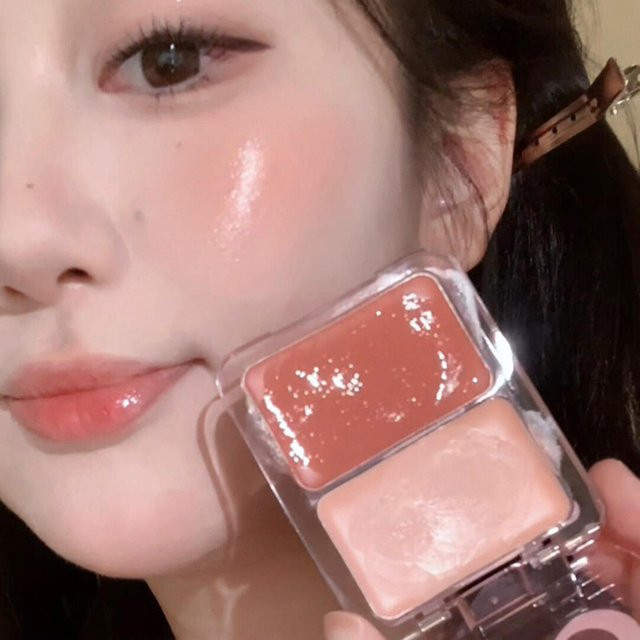 kzlet Jelly Glow Blush Creme-Rouge, Milch-Pfirsich-Rosa Aprikosen-Rot, glänzend - Bild 1