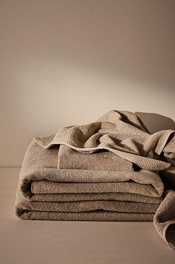 Jotex DARCY Handtuch-Set 4er-Pack aus Baumwolle in Beige - Bild 1