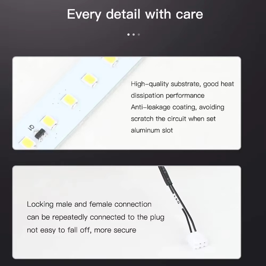 Creality No Strobe LED-Lichtleisten-Kit 24 V/5 W Upgrade für Ender-3 S1 Pro, CR-10 Smart Pro und Ender-3 V2 Neo Serie - Bild 3