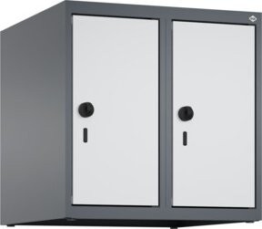 C+P Aufsatzschrank 7016/7035 mit 2 Abteilen und Sicherheits-Drehriegel, Farbe Anthrazit/Grau, B/T/H: 50 x 50 x 50 cm - Bild 1