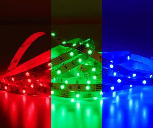 Müller-Licht LED-Streifen-Komplettset RGB Multicolour mit Fernbedienung und Netzteil, 3 m Länge - Bild 1