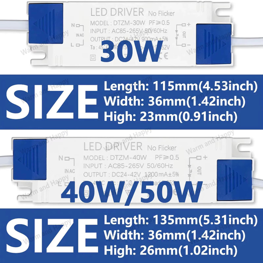 LED-Netzteiladapter für Panel-Leuchten als LED-Treiber mit 10W, DC24-42V, AC85-265V, flimmerfrei - Bild 1