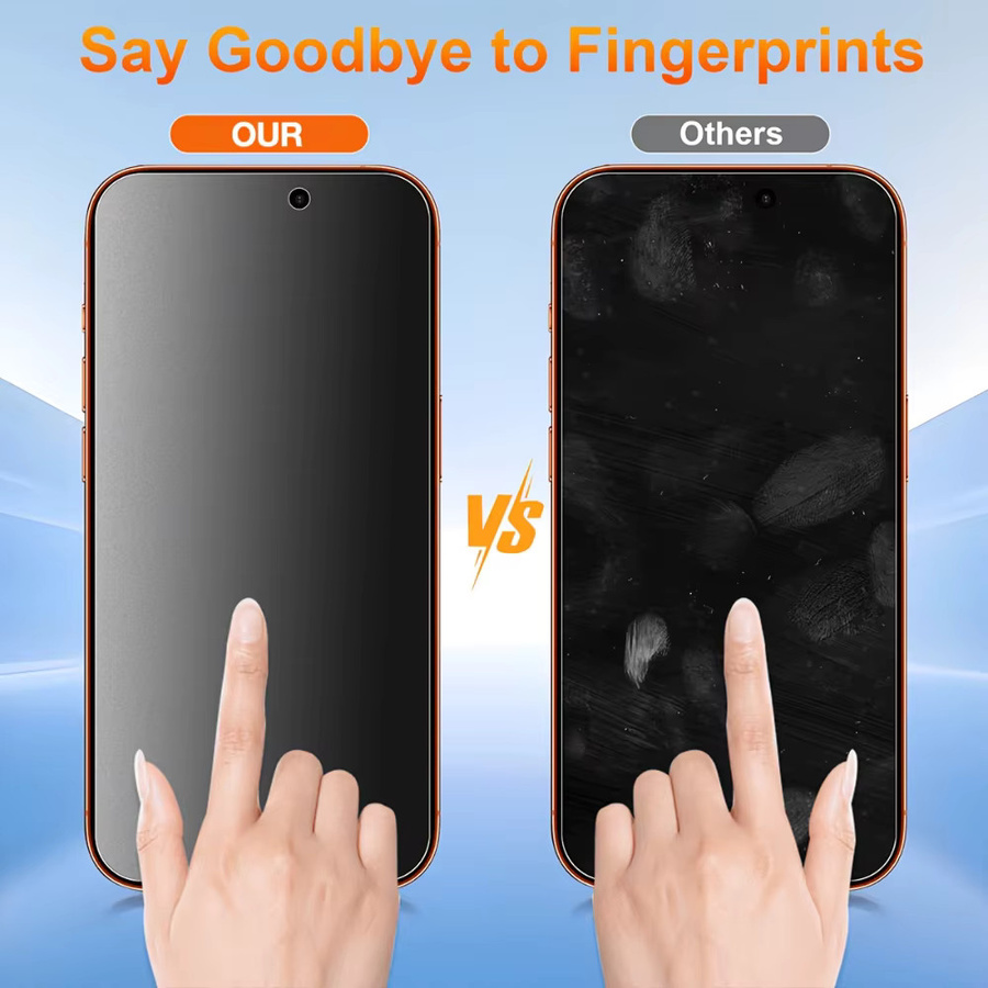 NNBILI 5er-Pack matte Blickschutzfolien für iPhone 17 16 15 14 13 12 11 Pro Max in Schwarz, fingerabdruckresistent - Bild 5