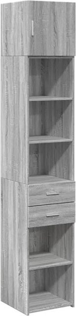 vidaXL Hochschrank Schmal Grau Sonoma, B/T/H: 40 x 42,5 x 225 cm - Bild 1