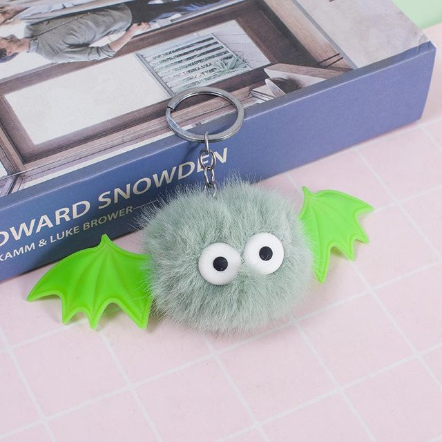 Linyi toy Schlüsselanhänger Fledermaus, Silikon, grau, Damen - Bild 1