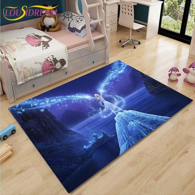 Dekorative Eiskönigin Kinderfußmatte von new Yunheng in Blau, B/L: 120 x 80 cm - Bild 1