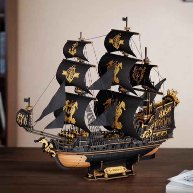 Robotime Rokr 3D Puzzel Zeehuis, Modelbouwset, Wood - Bild 1
