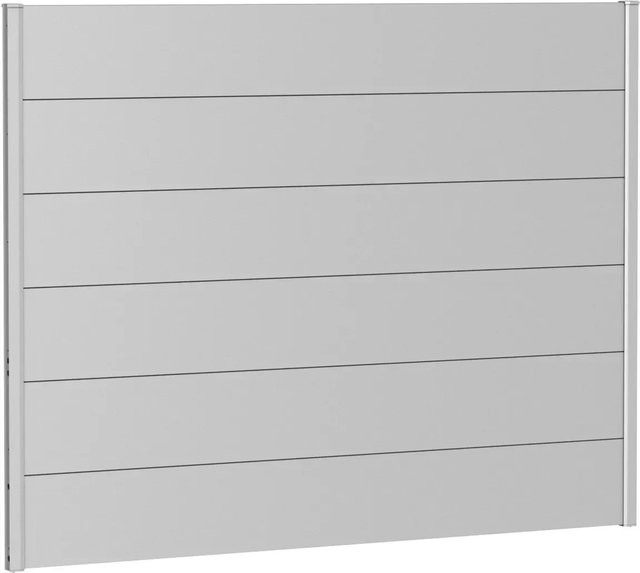 Biohort Wandpaneel Sichtschutz aus feuerverzinktem und lackiertem Stahlblech, Silber-Metallic, B: 135 cm, H: 137 cm - Bild 1