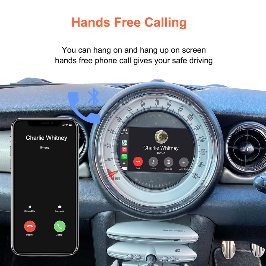 Bonroad Wireless Carplay Decoder-Box für BMW Mini Cooper R55 R56 R57 CCC-System 2005-2008 mit Android Auto und Airplay Schnittstellenmodul - Bild 3