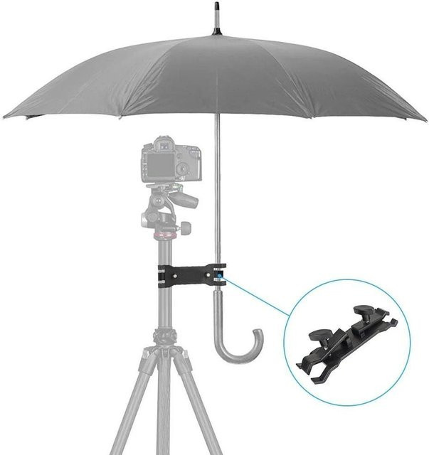 DITIPOO Regenschirm-Klemme für Kamera-Stative als Fotografie-Zubehör in Schwarz oder Weiß - Bild 1