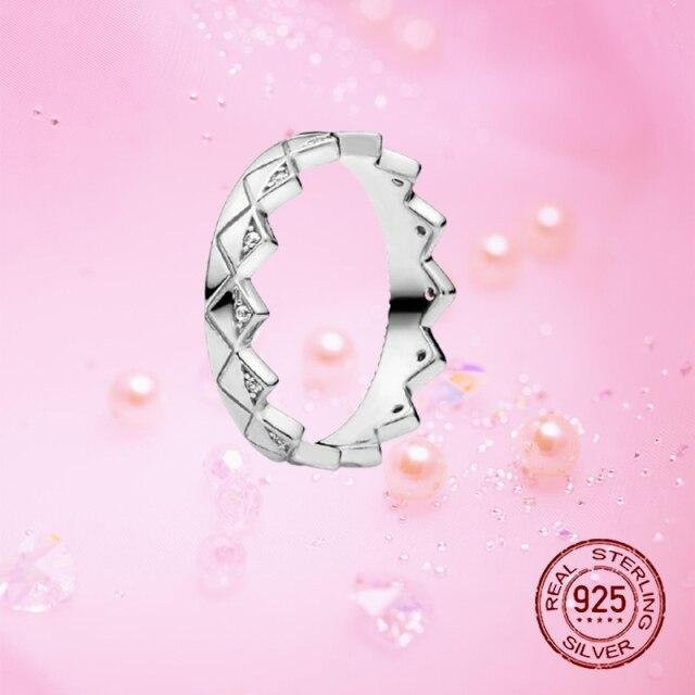 Ring 925 Sterlingsilber, Dreifachband, Pavé, Schlangenkettenmuster, Damen - Bild 1
