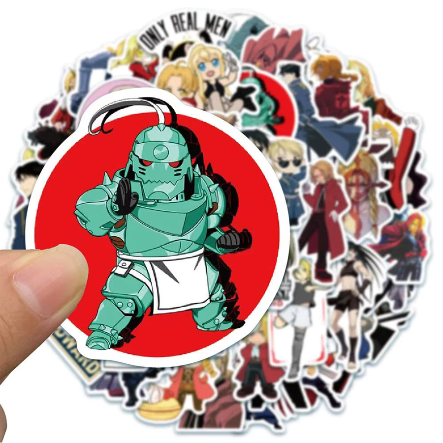Bandai Fullmetal Alchemist Anime-Aufkleber, Bunt / Mehrfarbig, 10/30/50 Stück - Bild 3