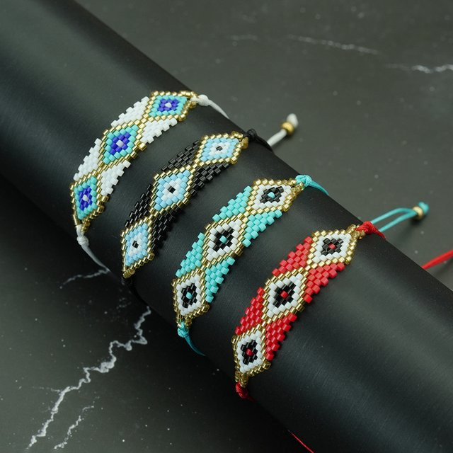 Noter Armband, Acryl-Reisperlen, Unisex, Bunt - Bild 1