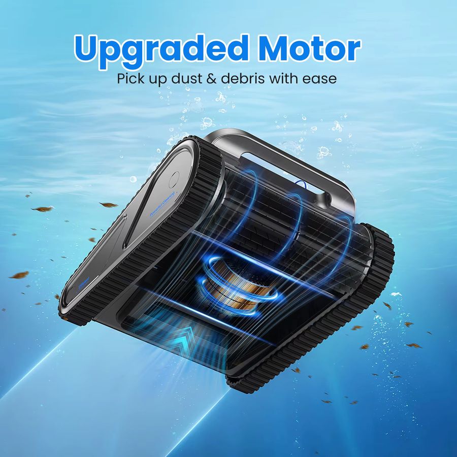 INSE Y50 Automatischer Schwimmbadreiniger Schwarz – Kabelloser Roboterreiniger mit 4 Motoren und Selbstparkfunktion für oberirdische Pools - Bild 2