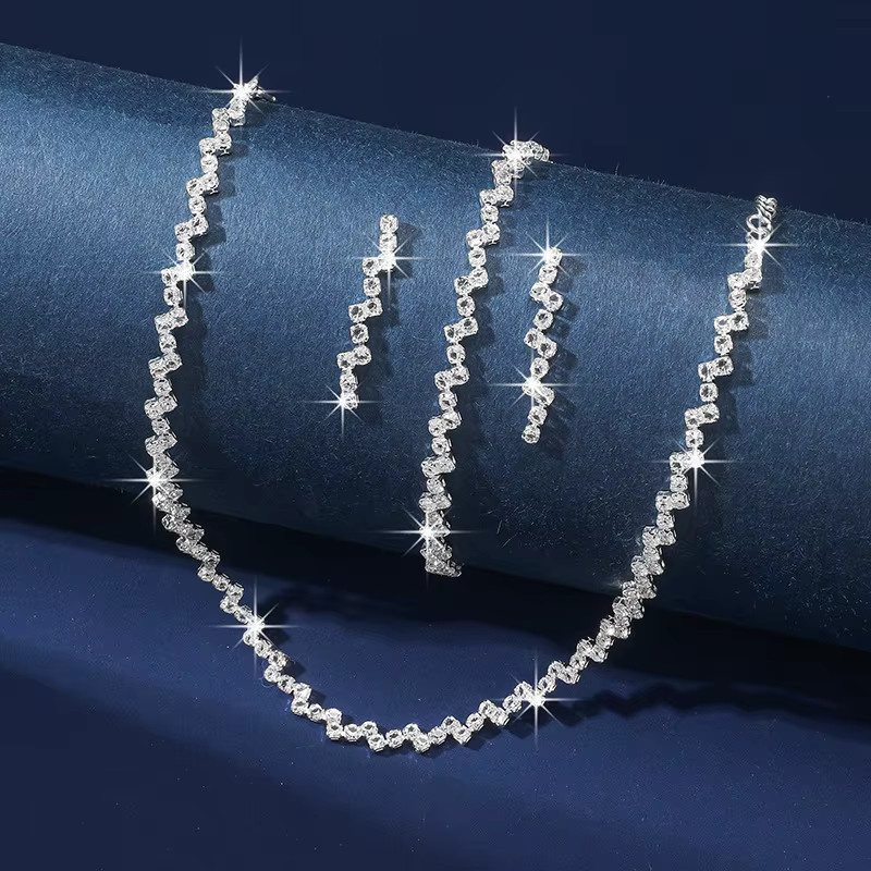 FYUAN Schmuck-Set, Silber, Zirkonia, Kristall - Bild 2