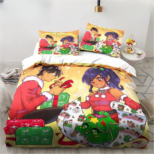 Allbestart Bettwäsche-Set Aphmau mit Flügeln für Kinder, 3-teilig, Mikrofaser, Mehrfarbig, B/H: 140 x 200 cm - Bild 1