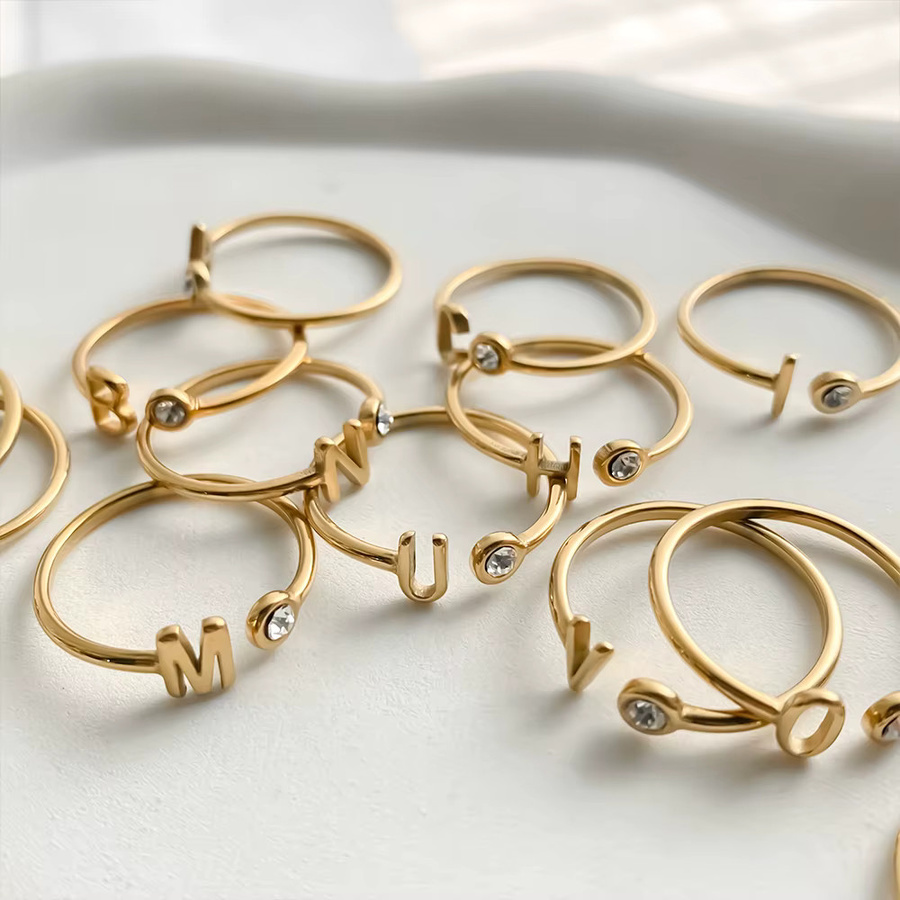 EMANCO Geburtsstein-Initialenring, Edelstahl, Damen - Bild 2