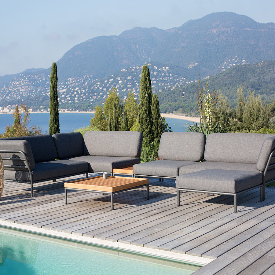 Houe LEVEL Lounge Liege Daybed Chaiselongue aus pulverbeschichtetem Aluminium in Dunkelgrau - Bild 1